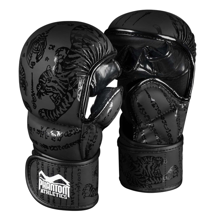 Phantom MMA Handschuhe APEX | Profi Gloves für Sparring, Fight, Boxen, Freefight Muay Thai - Schwarz