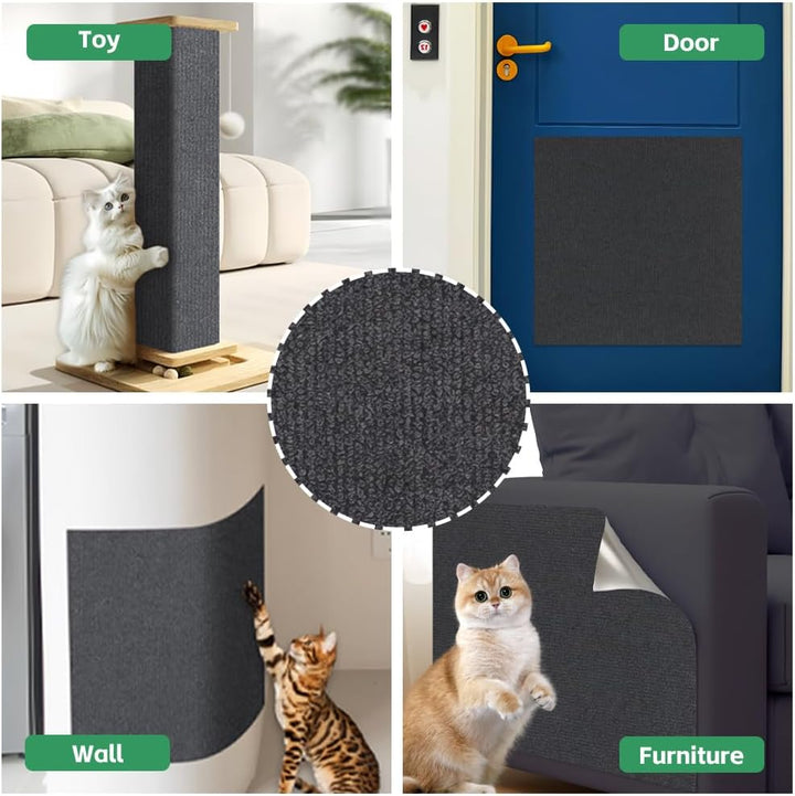 Katze Kratzmatte Selbstklebend 300cmx40cm, Kratzbretter Kratzschutz für Sofa, Trimmbare DIY Kratzbre