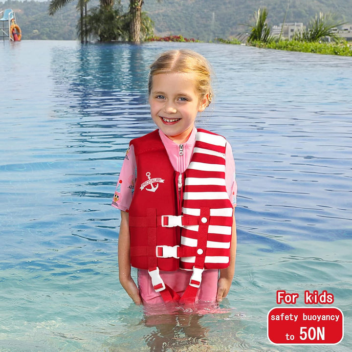 PROTAURI Kinder Schwimmerjacke - Jungen Mädchen Neopren Schwimmen Jacke Kleinkind Schwimmen Lernen B
