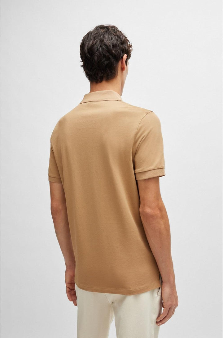 BOSS Herren Pallas Pallas Poloshirt aus Bio-Baumwolle mit Logo-Stickerei XL Mittel Beige260, XL Mitt