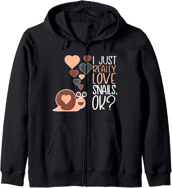 Cute Snail Lover I Really Love Snails Kapuzenjacke