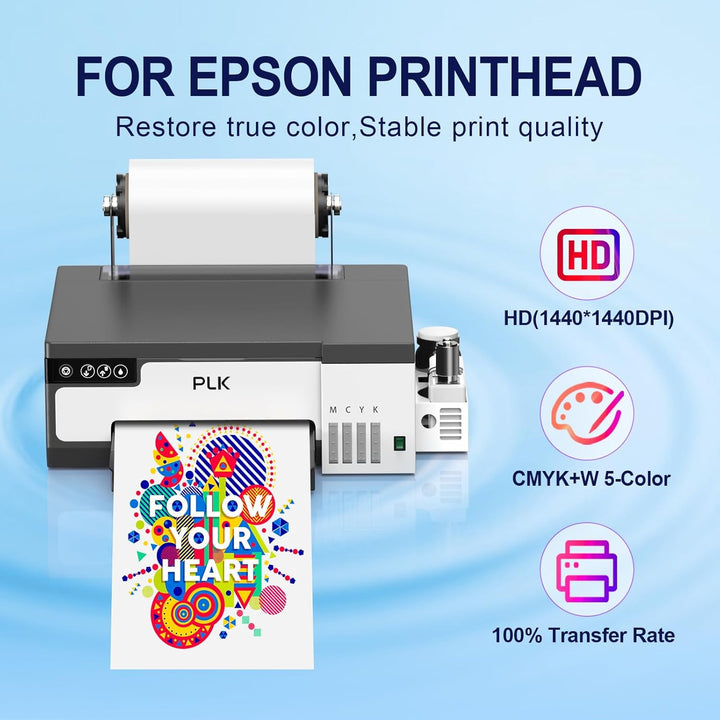 PLK A4 DTF Transferdrucker, L8058 DTF Maschine, dunkler und Heller Stoff, XP600 Direktdrucker mit we