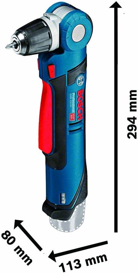 Bosch Professional 12V System Akku Winkelbohrmaschine GWB 12V-10 (inkl. 1/2 L-BOXX-Einlage für Zubeh