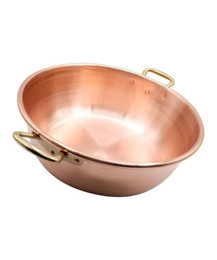 Marmeladentopf - Kupfertopf für hausgemachte Marmelade - Topf mit 2 Griffen - 36 cm - handgefertigt