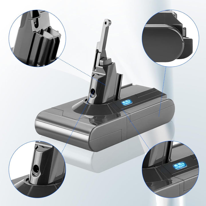 V8 Akku für Dyson, 7200mAh V 8 SV10 Li-ion Ersatzakku für Dyson V8 Absolute/Animal/Fluffy/Motorhead