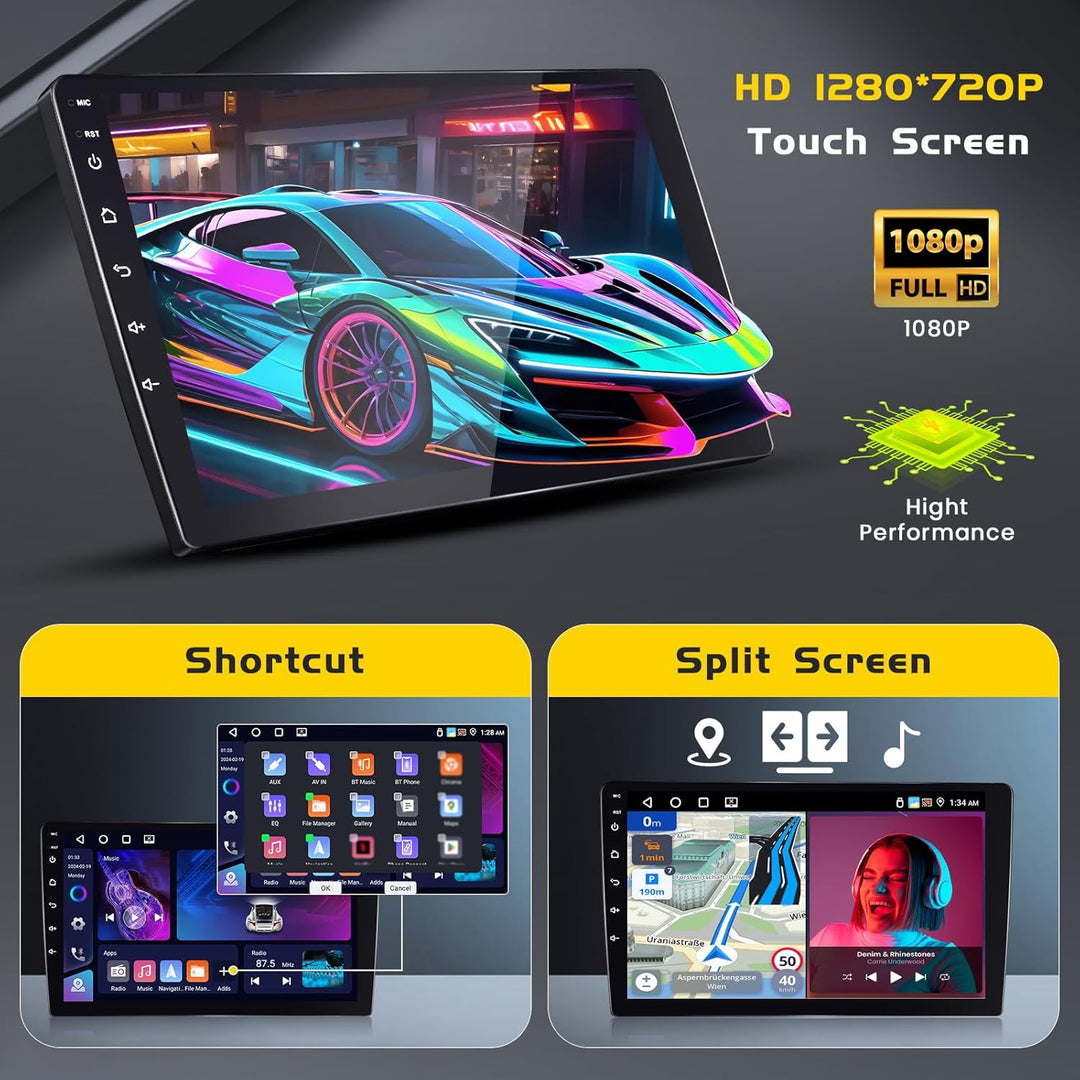 Inefala 4G+64G Autoradio Android 15 für Peugeot 207 2006-2010, 9" Touchscreen Wireless CarPlay, Andr