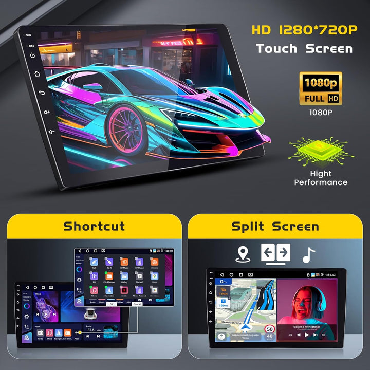 Inefala 4G+64G Autoradio Android 15 für Peugeot 207 2006-2010, 9" Touchscreen Wireless CarPlay, Andr