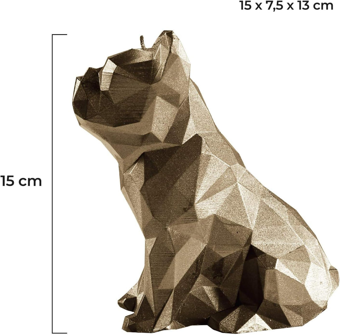Candellana Handmade Bulldog Low-Poly Kerze Geschenk- Lustig - Dekorative Kerze - Home Décor - Gesche