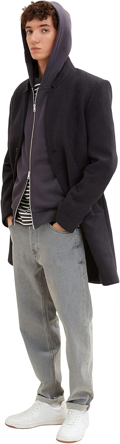 TOM TAILOR Denim Herren Sweatjacke mit Kapuze XL 29476 - Coal Grey, XL 29476 - Coal Grey