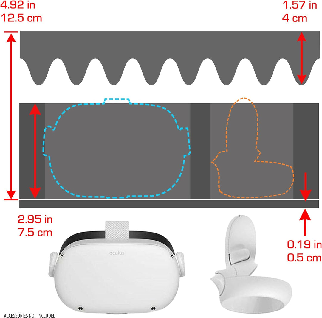USA GEAR VR-Headset-Hülle – Virtual-Reality-Hartschalenhülle, VR-Reisetasche mit Anpassbarer Schaums