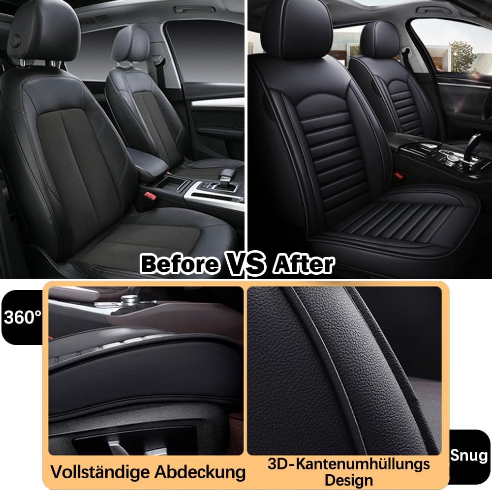 chifeng Universal-Kunstleder-Autositzbezüge - Haltbar, wasserdicht, atmungsaktiv Bezüge Geeignet für
