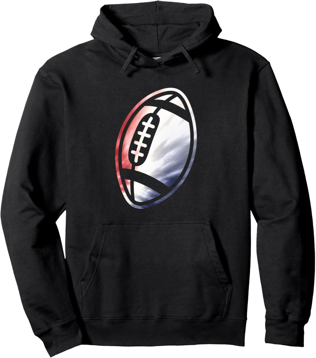 American Football Ball Batik Pullover Hoodie