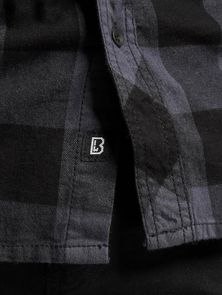 Brandit Check Shirt Herren Kurzarm Single Hemd S Grau-schwarz, Single Hemd S Grau-schwarz