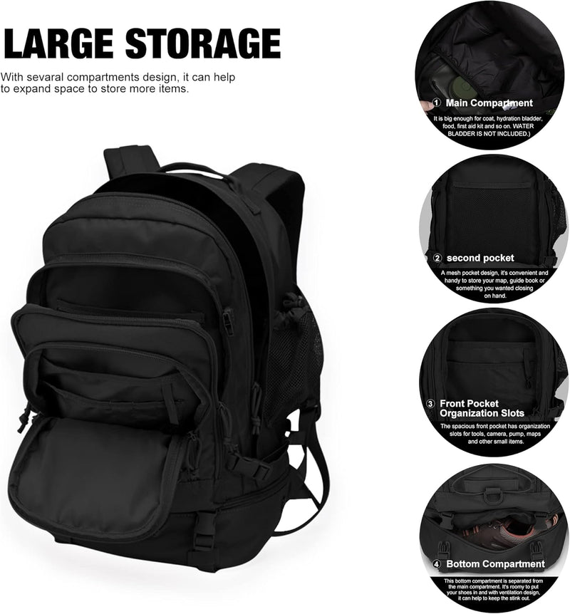 Mardingtop 28L Rucksack Taktischer Rucksack Wanderrucksack Trekkingrucksack Angelrucksack für Surviv