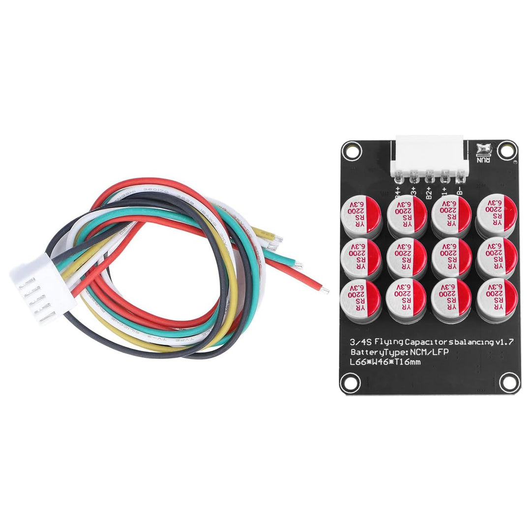 VOANZO Balancer-Platine für Lithiumbatterien, 5 A aktiver Balancer mit Kabel, universeller 3-4S-Zell
