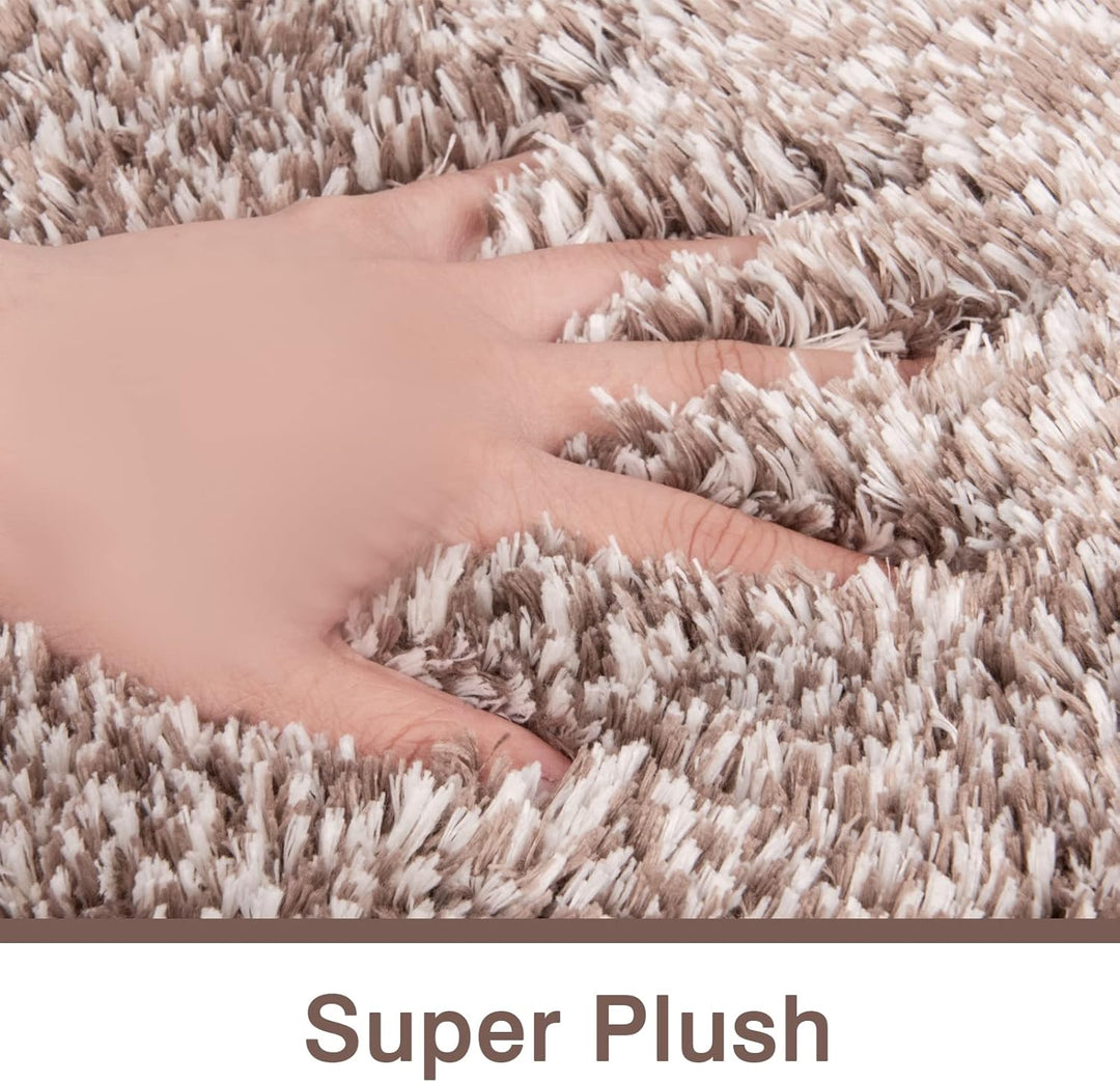 FCSDETAIL rutschfeste, Hochflor Badteppiche, Maschinenwaschbare Badematte, Badvorleger mit Wasserabs