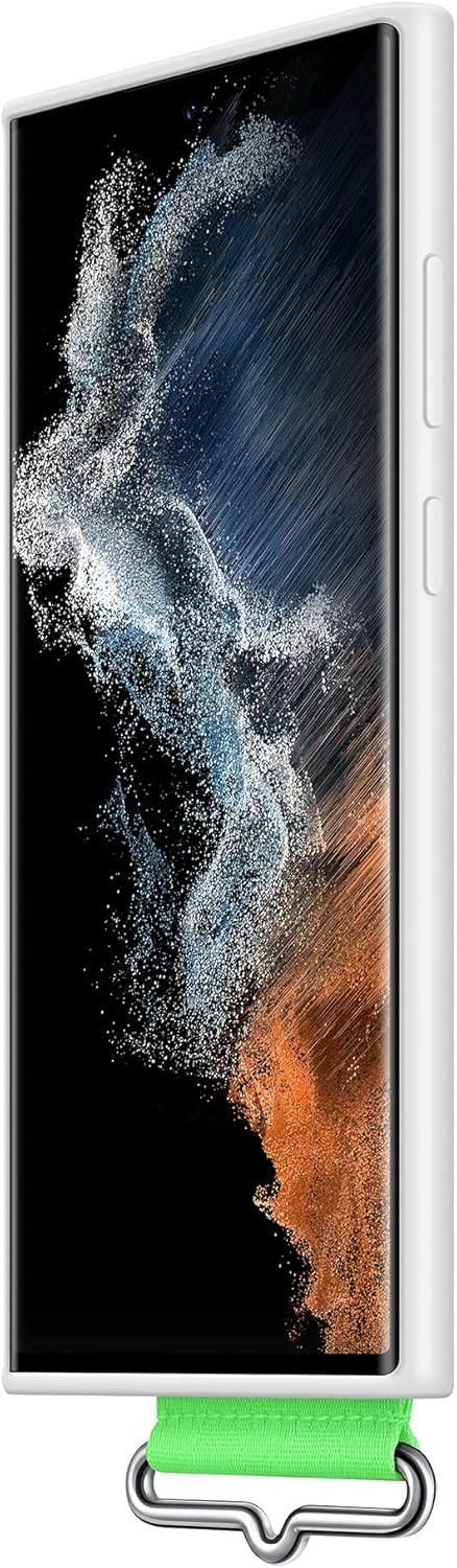 Samsung Silicone Cover Smartphone Cover mit Strap EF-GS908 für Galaxy S22 Ultra, Handy-Hülle, Siliko