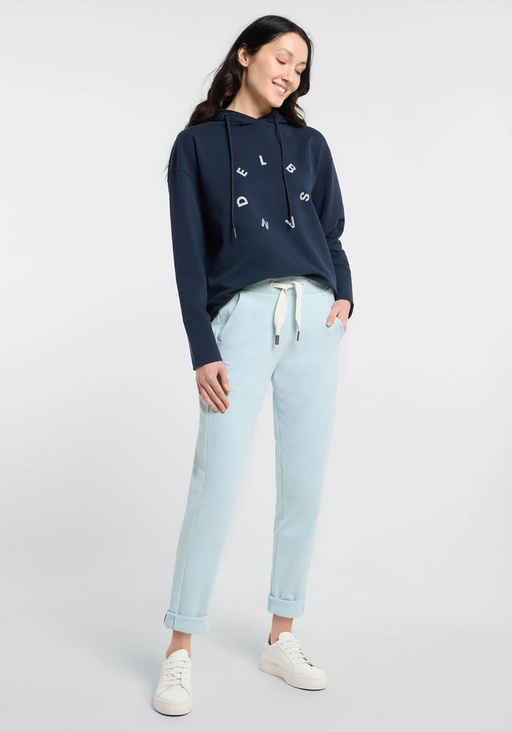 Elbsand Brinja Damen 7/8 Hose, Sweathose, gerade Schnittform XXL Blue Fog, XXL Blue Fog