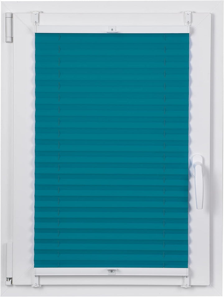 DECOOR Plissee ohne Bohren 70cm x 100cm Faltrollo Rollo für Fenster und Tür Nicht-invasive Fensterja