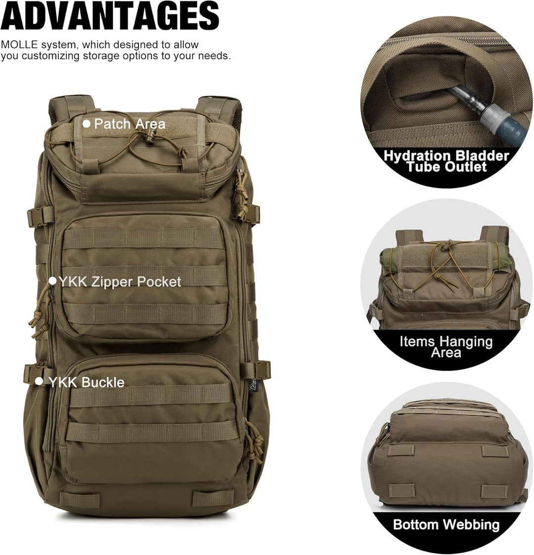 Mardingtop 28L Wanderrucksack Militär Outdoor Rucksack - Leichter Taktischer Rucksack mit MOLLE-Syst