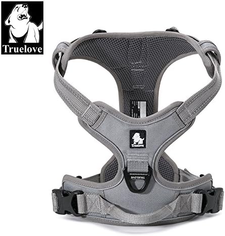 WINHYEPET Truelove Hundegeschirr No-Pull Reflektierendes verstellbar Haustiergeschirr mit 2 Leinencl
