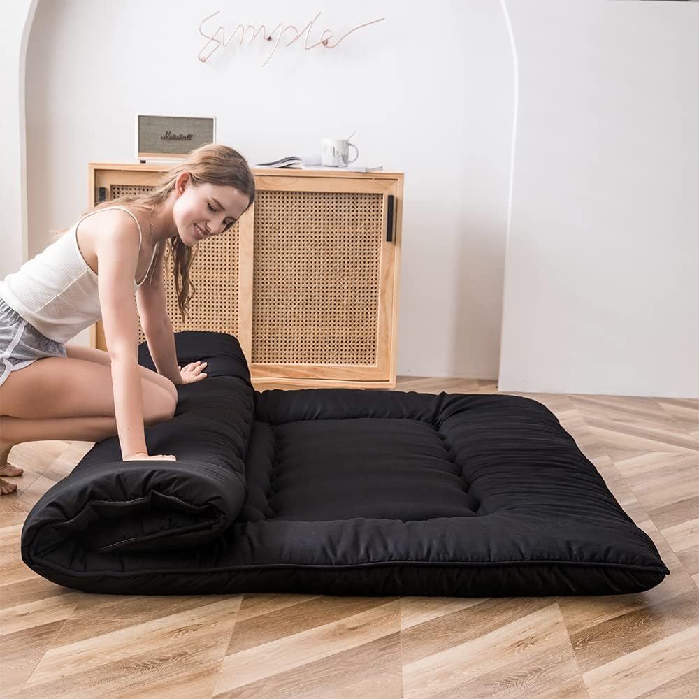 MAXYOYO Klappmatratze Futon Matratze Bodenmatratze Gepolsterte Japanische Tatami Gesteppte Bett, Dic
