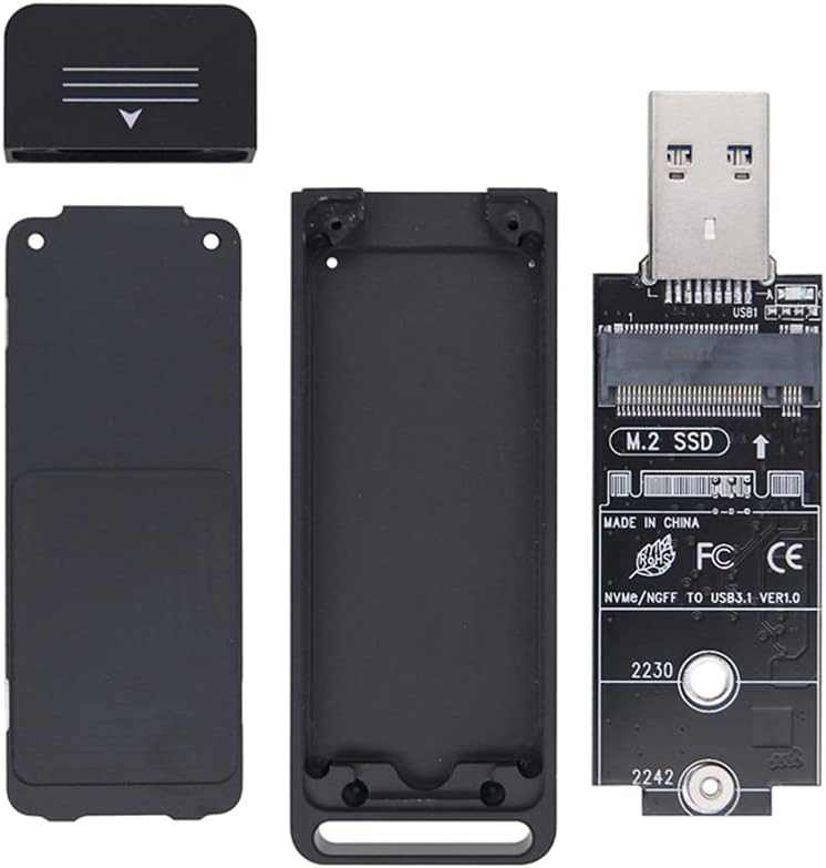 NFHK USB 3.0 auf 2230 2242 NVME M-Key M.2 NGFF SATA SSD Externer PCBA-Gehäuse-Adapter RTL9210B Chips