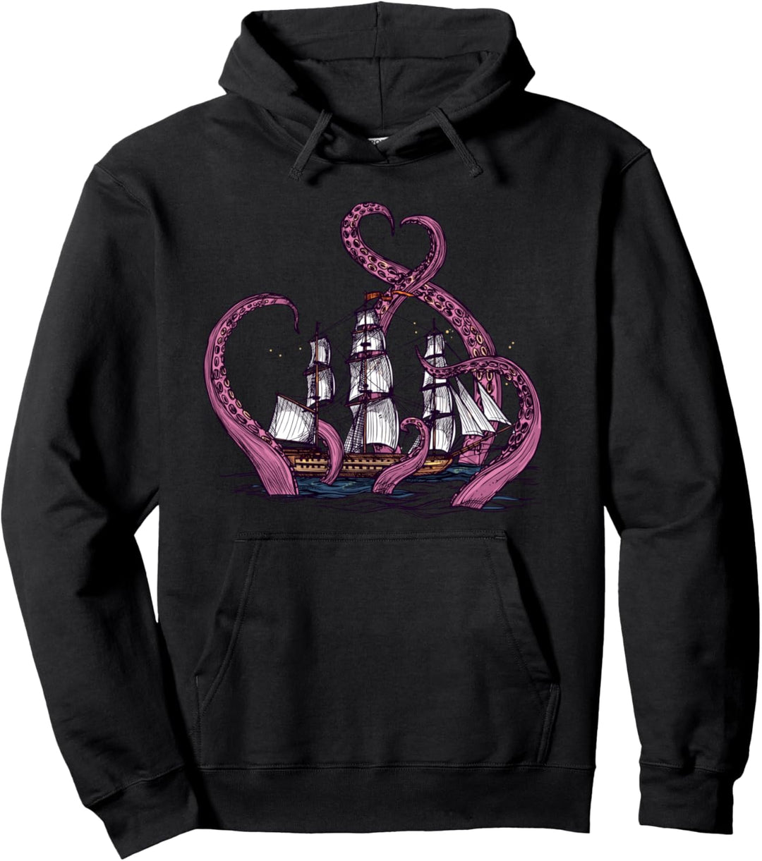 Kraken Hoodie - Octopus Hoodie Herren Damen Pullover Hoodie