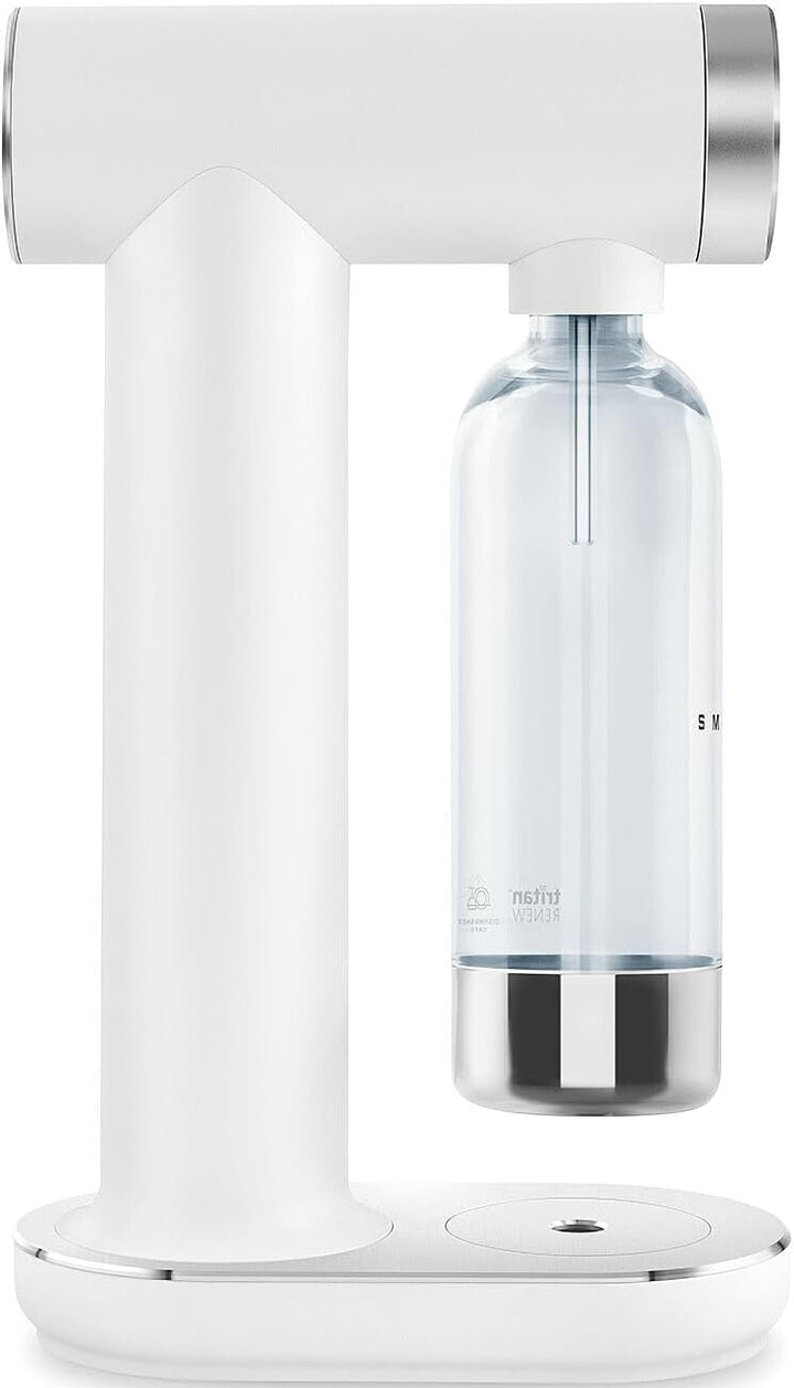 Smeg SKC01WHM Soda Maker, rutschfeste Füsse, platzsparendes Design, 800 ml, Mattweiss Einheitsgrösse