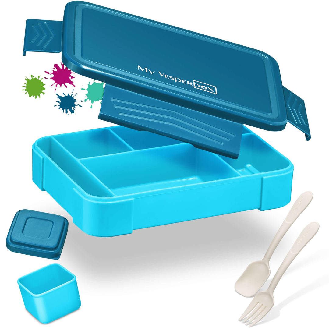 My Vesperbox® Brotdose für Kinder mit Fächern [LITE] - Lunchbox mit Trennfächern - Bento Box - Jause