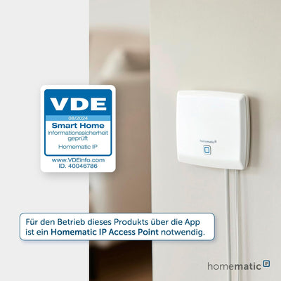 Homematic IP Smart Home Heizkörperthermostat – kompakt Plus, digitaler Thermostat Heizung, Heizungst