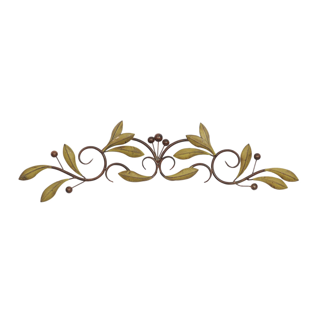 Deco 79 63084 Wanddekoration aus Metall, 78,7 cm breit, 15,2 cm hoch, Grün, 31" x 6", Grün