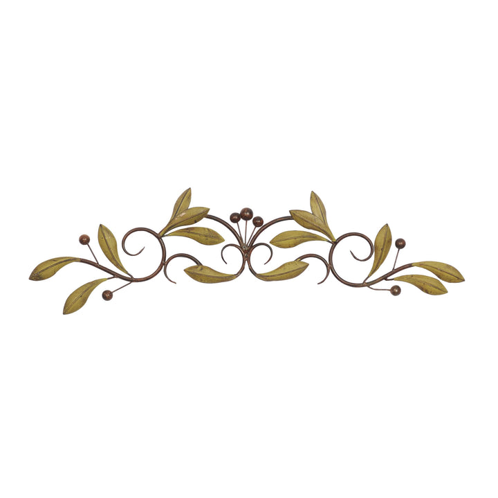 Deco 79 63084 Wanddekoration aus Metall, 78,7 cm breit, 15,2 cm hoch, Grün, 31" x 6", Grün