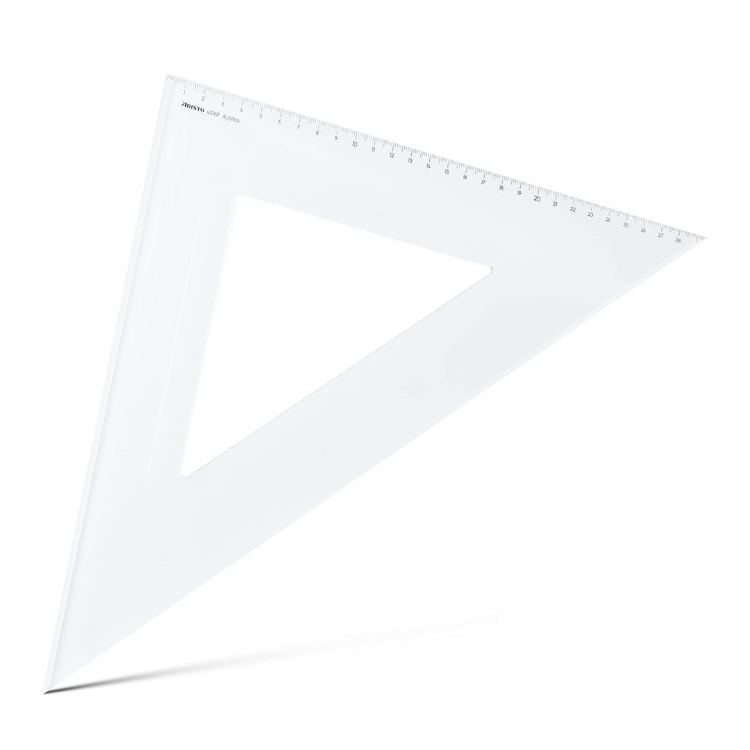 Aristo AR4530F Dreieck 45° mit Facette (Kathete 297mm, Hypotenuse 420mm, abriebfeste Tiefprägung der