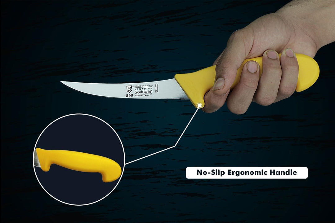 SMI - 5 Zoll Ausbeinmesser flexibel Solingen Metzgermesser Profi Fleischmesser Premium-Qualität Deut