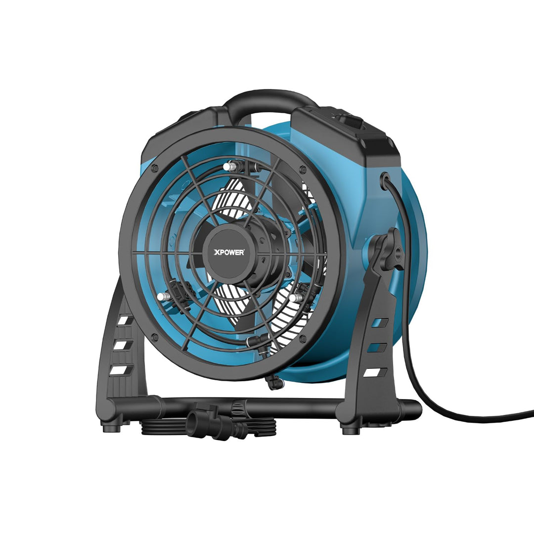 XPower Misting Fan Outdoor Cooling Oscillating Heavy Duty Powerful High Velocity Ideal for Camping,