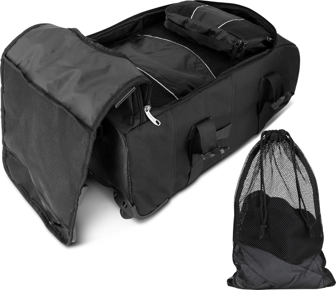normani Reisetasche mit Rucksackfunktion - Reisetrolley und Rucksack in Einem mit 5 passenden Kleide