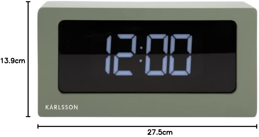 KARLSSON Table Clock Boxed LED Jungle Green