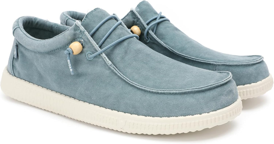WALK IN PITAS | WP150 WALLABI Washed | Herren Mokassins | Flache Slipper für Männer | Slip on Loafer