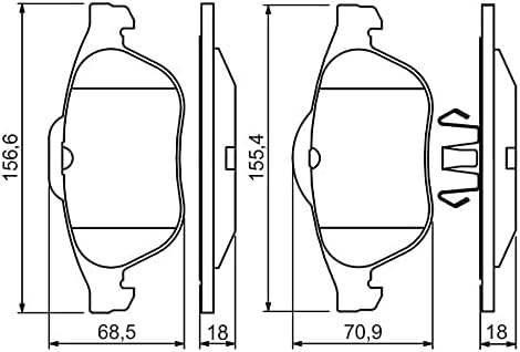 Bosch BP345 Bremsbeläge - Vorderachse - ECE-R90 Zertifizierung - vier Bremsbeläge pro Set