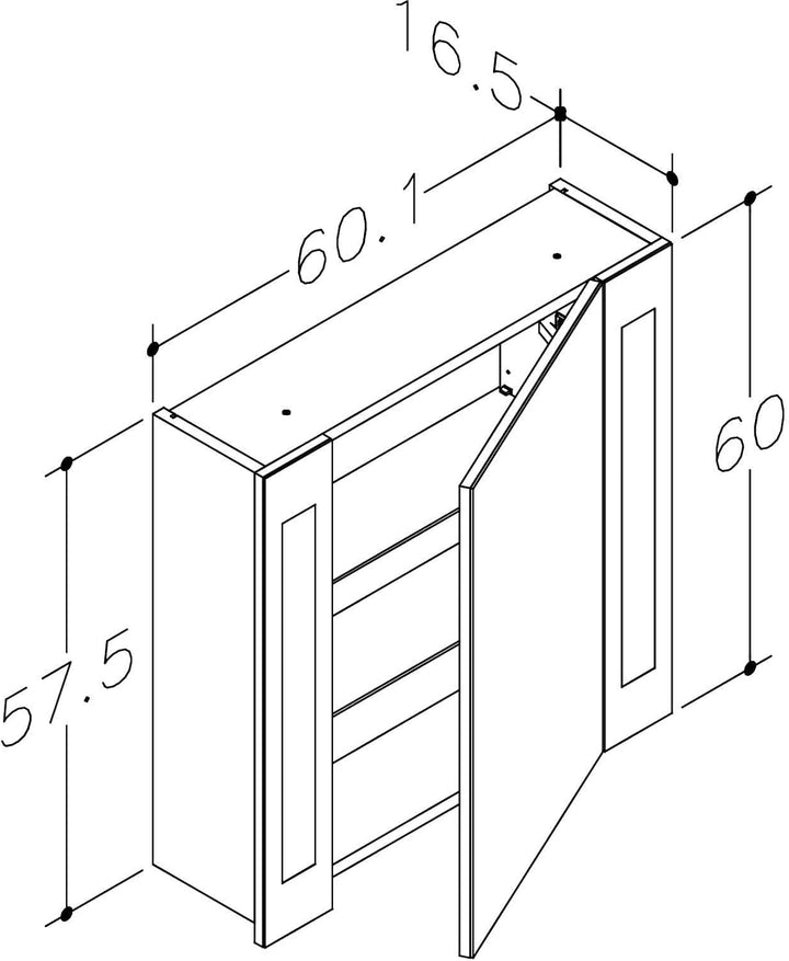 HAPA Design Bad Spiegelschrank mit Beleuchtung und Steckdose Venedig. Austauschbare LED Beleuchtung