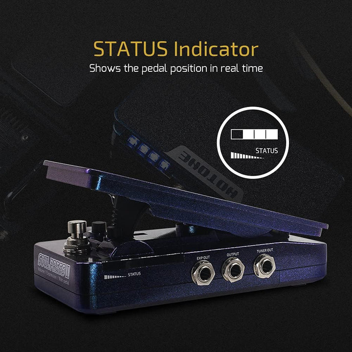 Hotone WAH AKTIV Volume Passive Expression 4 in 1 Gitarre Effektpedal schaltbar mit sichtbaren Gitar