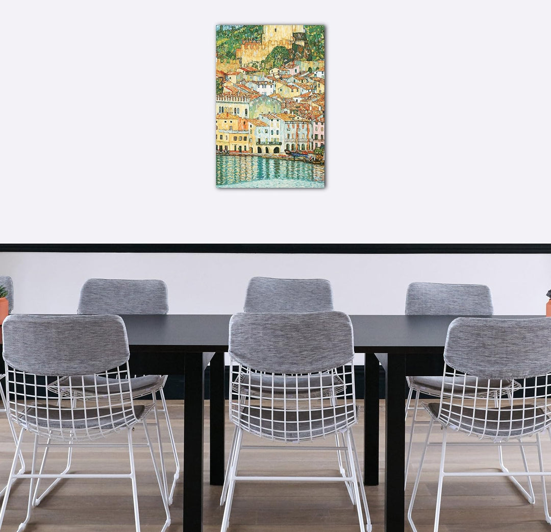 Printed Paintings Leinwand (60x80cm): Gustav Klimt - Malcesine am Gardasee (1913) 60x80 cm, 60x80 cm