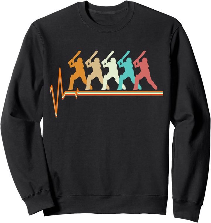 Lacrosse Shirt, Retro Vintage Lacrosse Heartbeat Sweatshirt