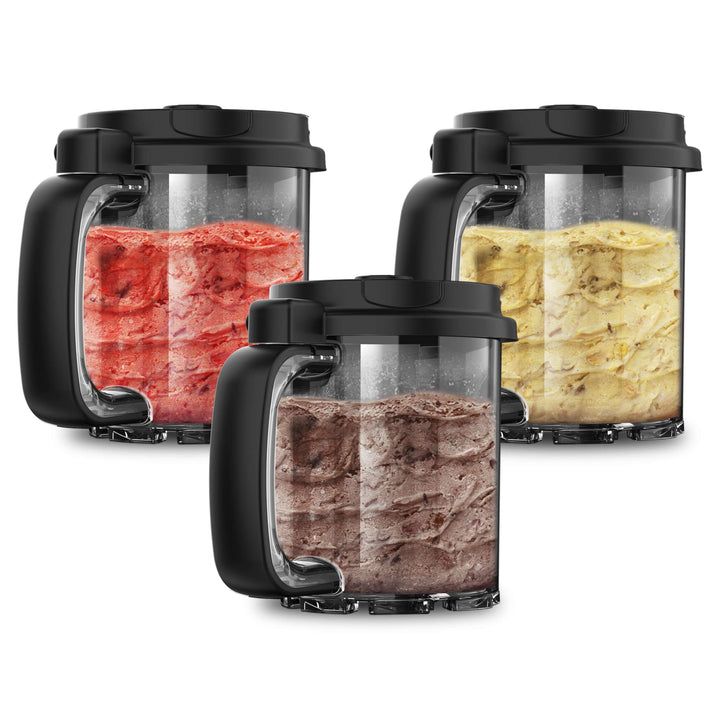 Cecotec Eisbecher Gelatec GelaCups, 3er Set Behälter mit Deckel, 700 ml pro Becher, BPA-frei, hygien