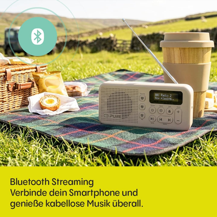 Pure Elan Move Tragbares Digitalradio DAB+ & FM mit Bluetooth 5.3, Ultra‑kompaktes Taschenradio mit