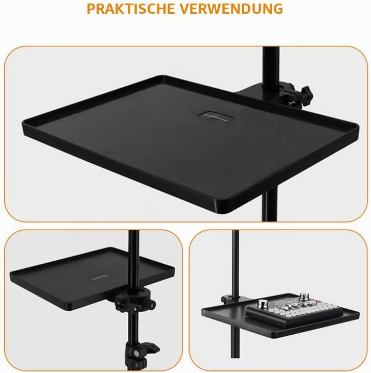 Supvox Mikrofonständer Ablage Soundkartenschale Verstellbares Live Broadcast Regal Kunststoff Tablet