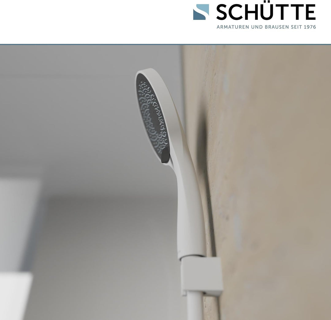 SCHÜTTE Handbrause CAPRI mit Samtstrahl-Technologie | Duschkopf mit über 300 Düsen und 3 einstellbar