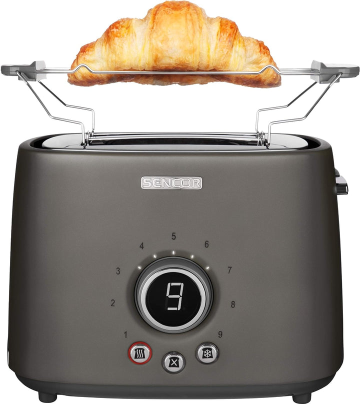 Sencor STS6058BK STS 605 Toaster, Edelstahl, Schwarz