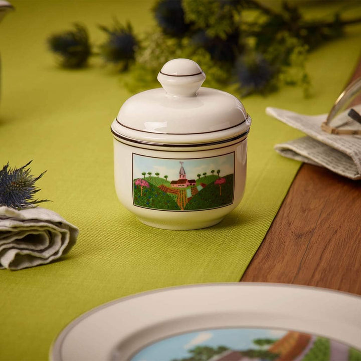 Villeroy und Boch Design Naif Zuckerdose, 200 ml, Höhe: 11 cm, Premium Porzellan, Bunt